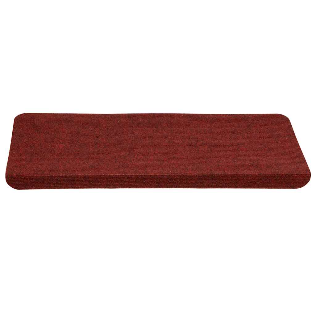 Adhesive Stair Mats 15 pcs 65 x 24.5 x 3.5 cm Red