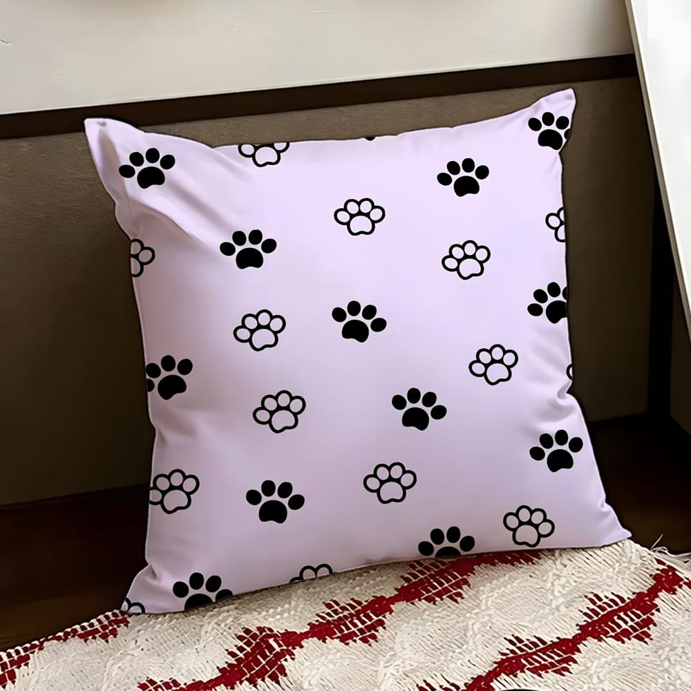 Melted Pastel Paw Cushion Cover Reversible Soft Durable Pillow Cover Home  Car MultiScene Use for Daily Comfort