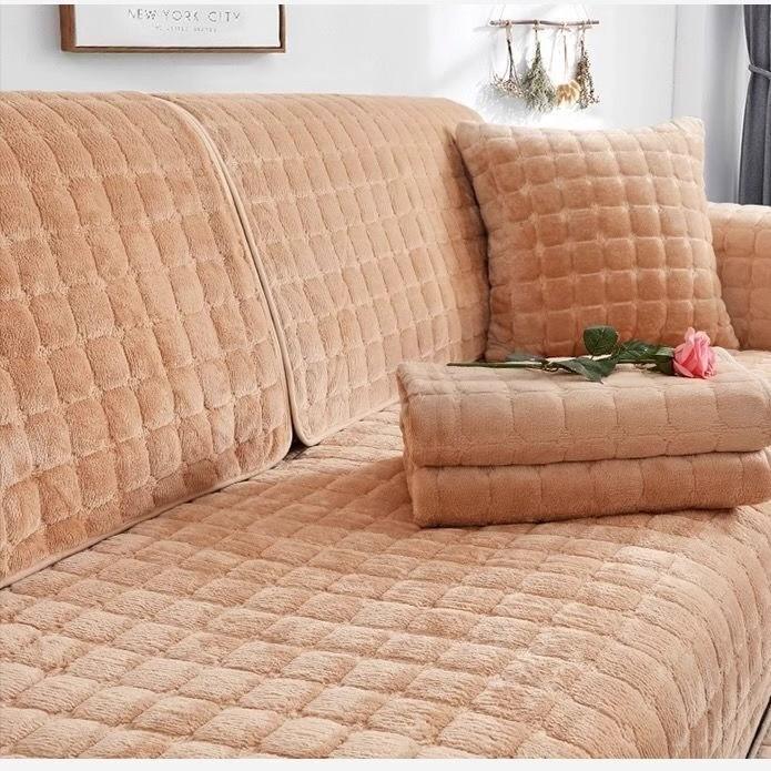 

Плюшевый фланелевый нескользящий кожаный чехол для подушки дивана и зимний комплект 70x70cm