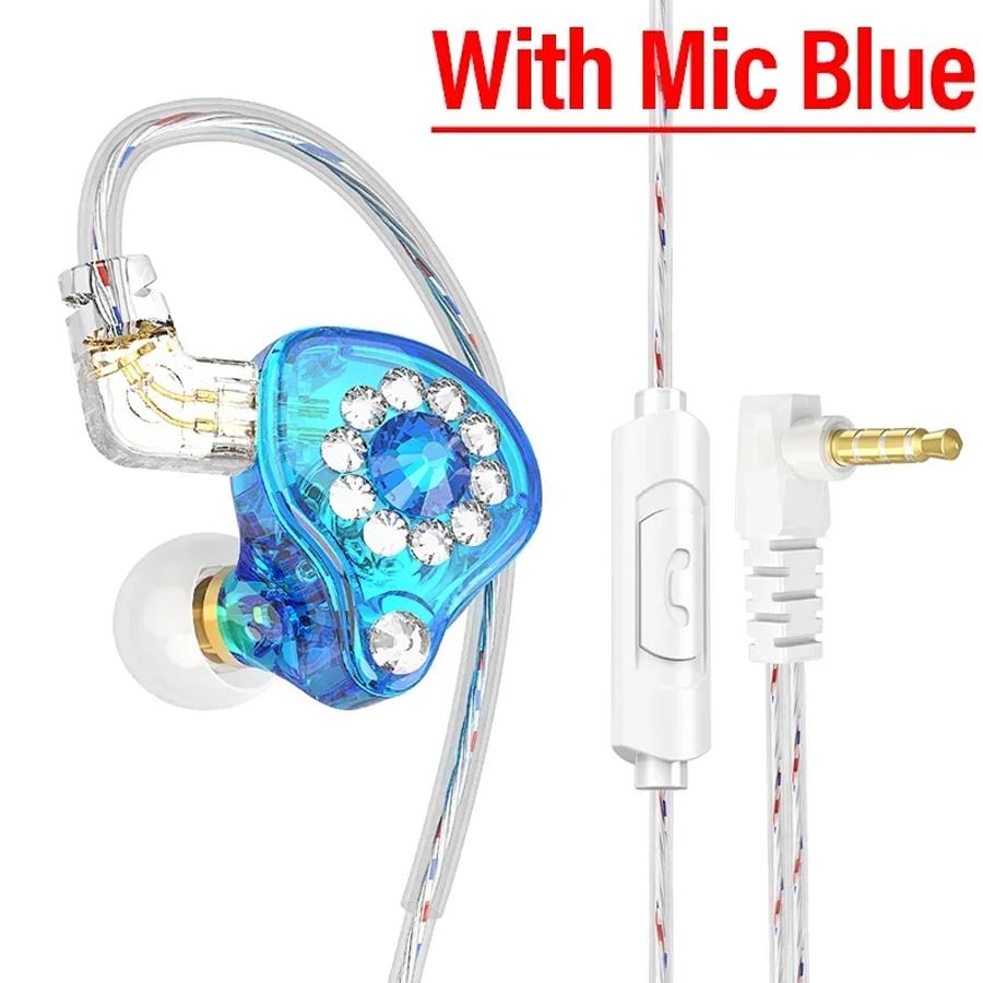 Fone de Ouvido Intra-Auricular QKZ AK6 Original 6 Unidades de Driver Dinâmico Fone de Ouvido Com Microfone Estéreo Esportivo HIFI Subwoofer Headset Monitor Fones de Ouvido