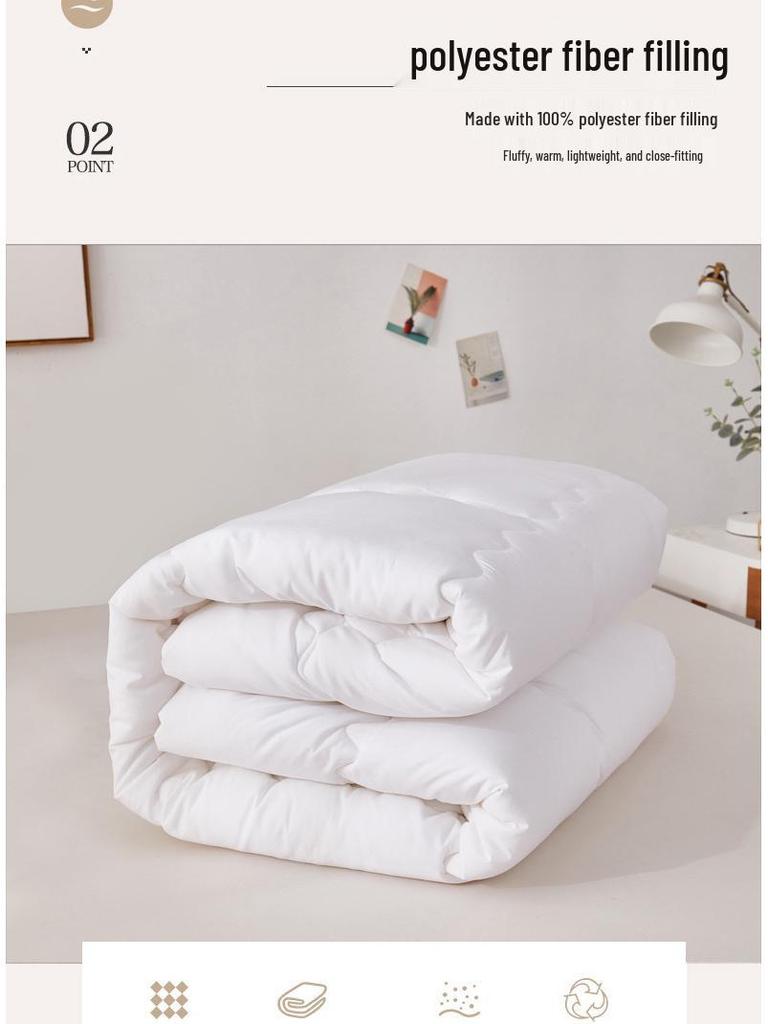 White Quilt Hotel Inn: All-Season Thick Quilt for Home & Hostel