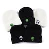 Alien Stickerei Unisex Strickmütze aus Wolle für Herbst/Winter