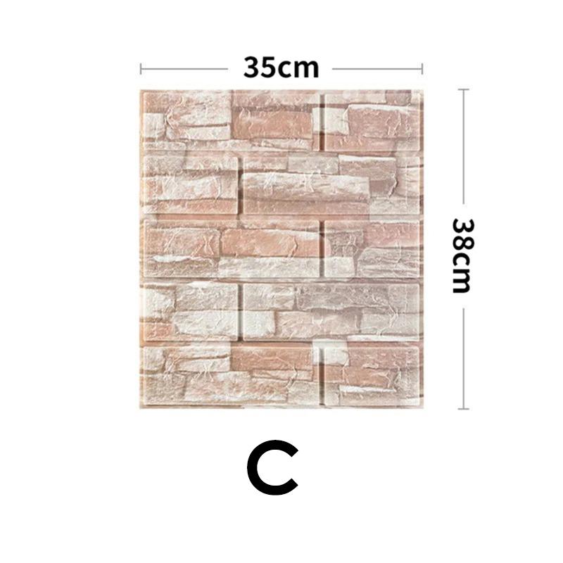 1PC Self-Adhesive DIY 3D Bedroom Wall Sticker Living Kids Room Imitation Brick Home Decor Anti-Collision TV Backdrop Waterproof