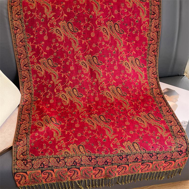 Luxusní značka podzim kašmír pašmínový šál Dámská zavinovačka Teplé zimní šátky Designový potisk Dámský šátek Foulard Bavlna Stoles