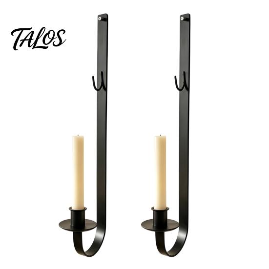 Minimalist Candle Wall Mount Metal Holder, Decorative Sconce for Living Rustic Home Atmosphere Decor Room Bedroom Decor, Modern Hanging Candlestick