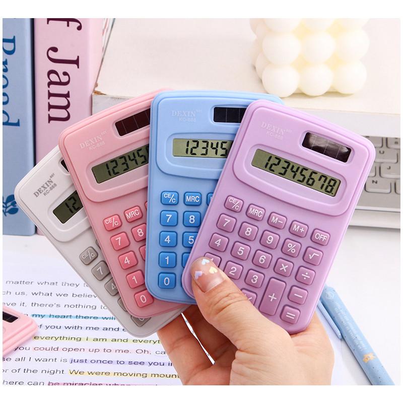 Mini Calculator Slim Solar Power Studentstest Stationery Office Easy Gift Carry