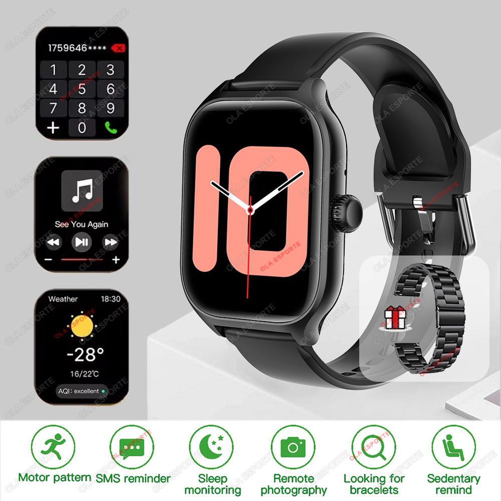 Smartwatch Globale Version GPS-Tracker Bluetooth-Anruf Herzfrequenzmesser IP68 Wasserdicht Sport Fitness Smartwatch Herren Damen