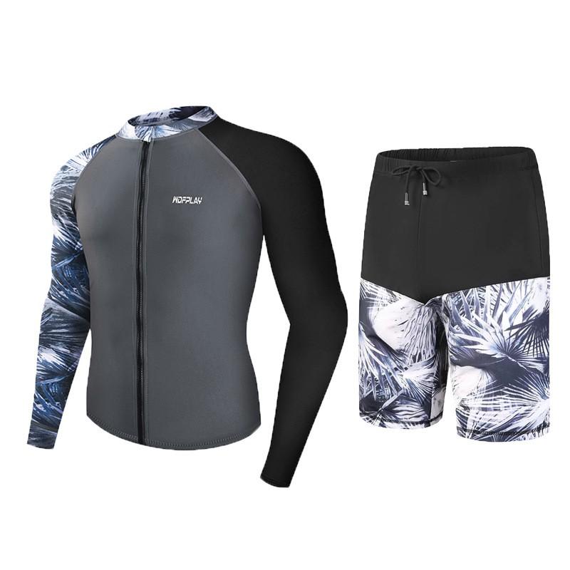 Mens UV Protection Rash Guard Set Quick Dry Swimwear Snorkeling Surfing Jellyfish Defense