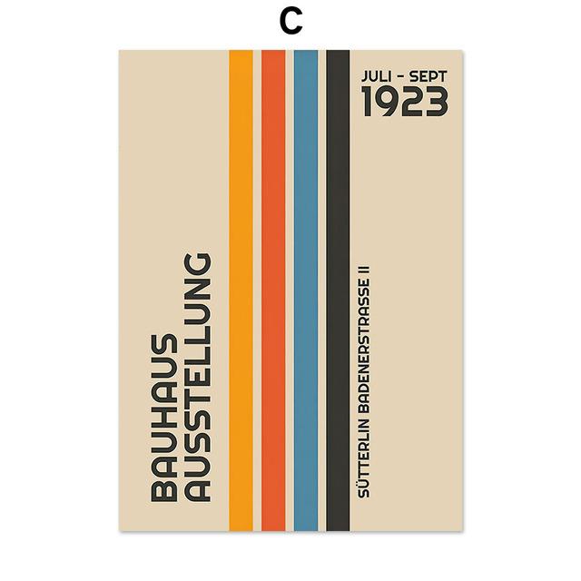 Bauhaus Geometria Linee Sole Mare Astratta moderna Nordic Wall Art Poster e stampe su tela Immagini per soggiorno Decor