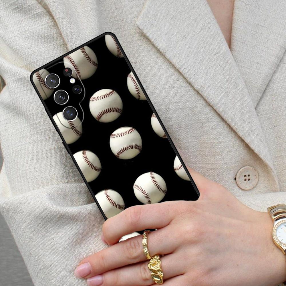 Baseball Texture Image Cell Phone Case for Samsung Galaxy S26 Ultra S25 S24 S23 S22 S21 S20 Note10 Cover