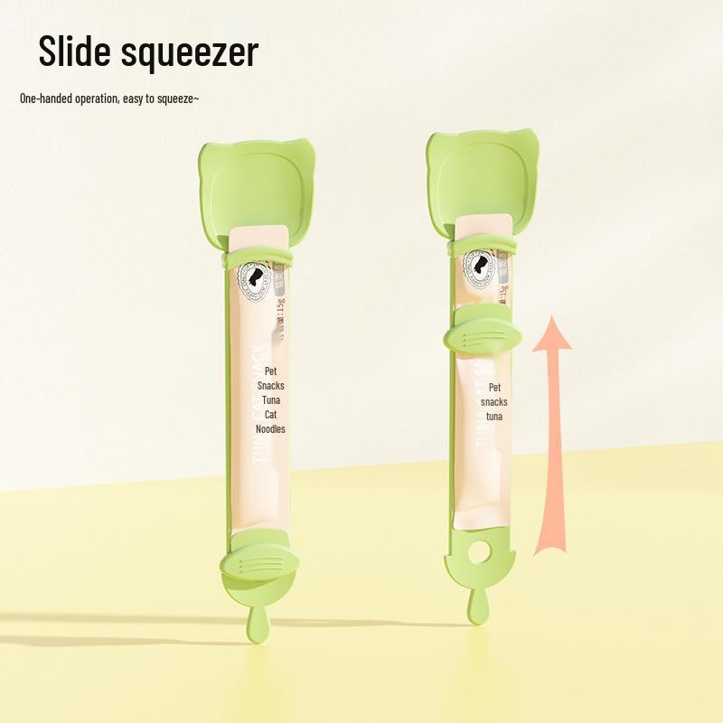 New Hot-Selling Cat Strip Squeezer Spoon: Cat Food Feeder for Snacks & Meat Paste
