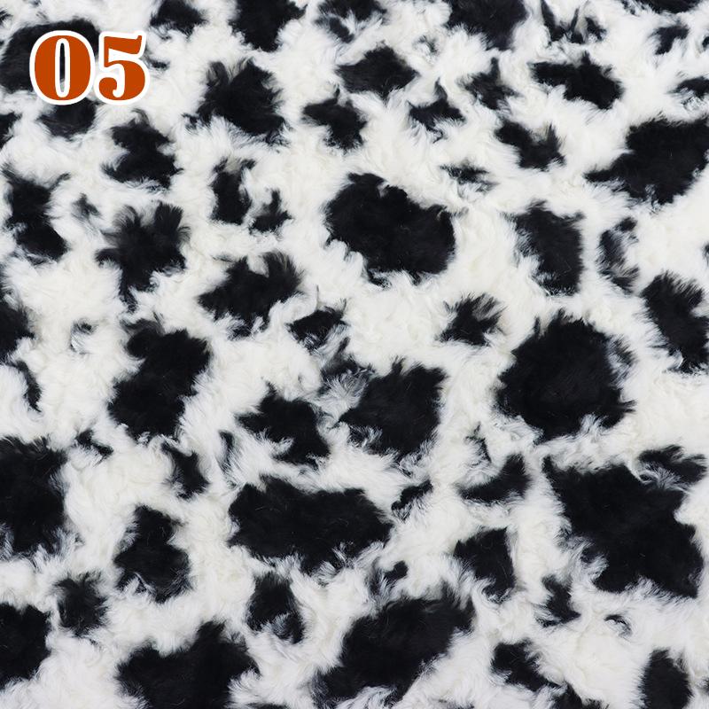 

1*1.6M Thicken Plush Printed Fabric Soft Skin-Friendly Faux Rabbit Fur Designer Cloth For DIY Sewing Warm Clothing Toys Shoe Hat 100x160cm
