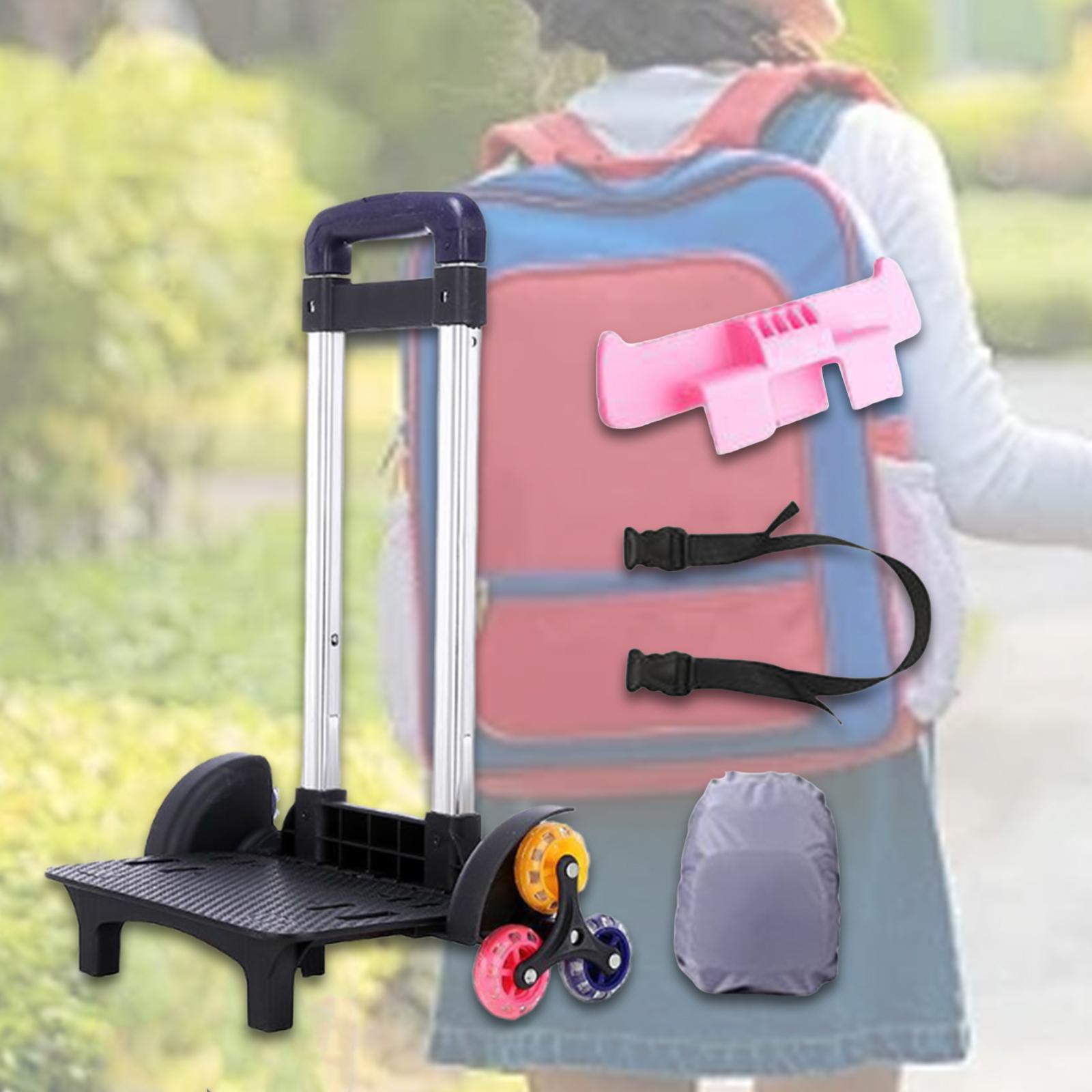 

Backpack Trolley Compact Smoothly Luggage Cart for Bags Boxes Travel Luggage чорний