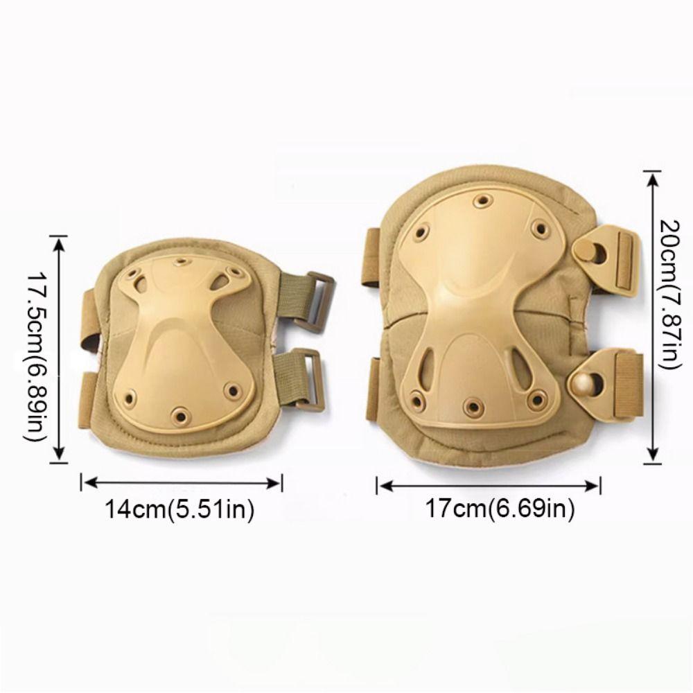 4Pcs/Set Impact Resistance Knee Pads Elbow Pads Professional Sports Protective Gear  Outdoor Cycling