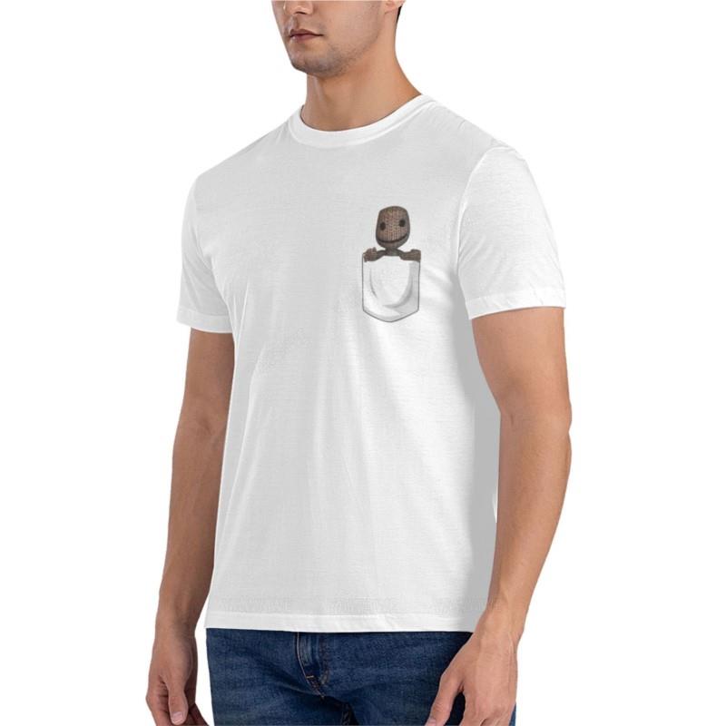 men t-shirts cotton tshirt Little Big Planet Pocket Sackboy Essential T-Shirt mens vintage t shirts sweat tshirt  brand tops