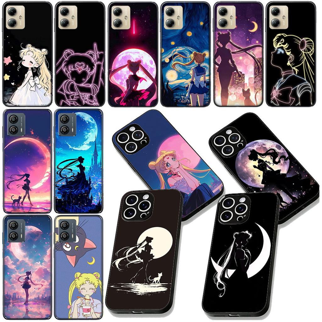 Anime S-sailors Girl S-Sailormoons Moon Cover for Motorola Moto G86 G14 G35 G34 G45 G55 G67 G75 G85 G24 G15 G54 G57 Power Case