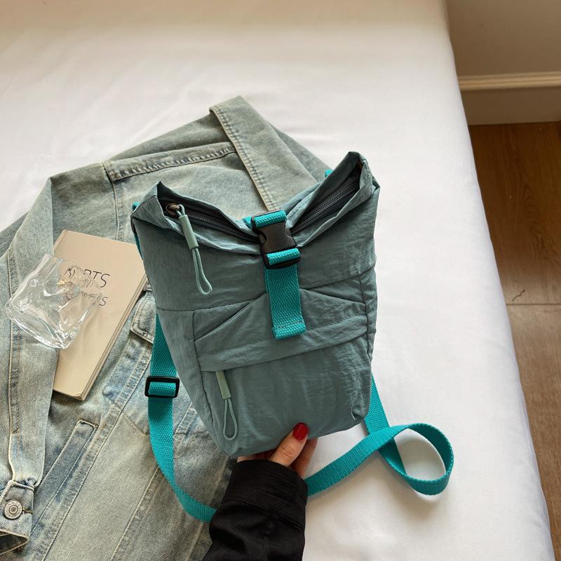 Canvas bag women's summer fashion versatile shoulder messenger bag is now popular bucket bag