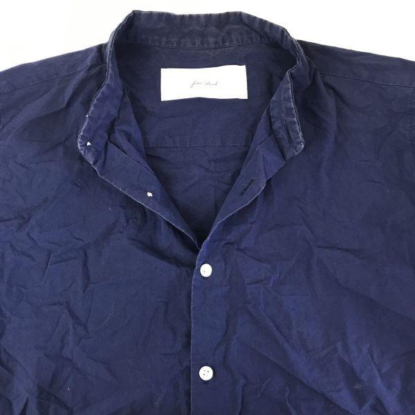 USED/Made In Japan Julien David Long Sleeve Shirt Men M Blue Navy