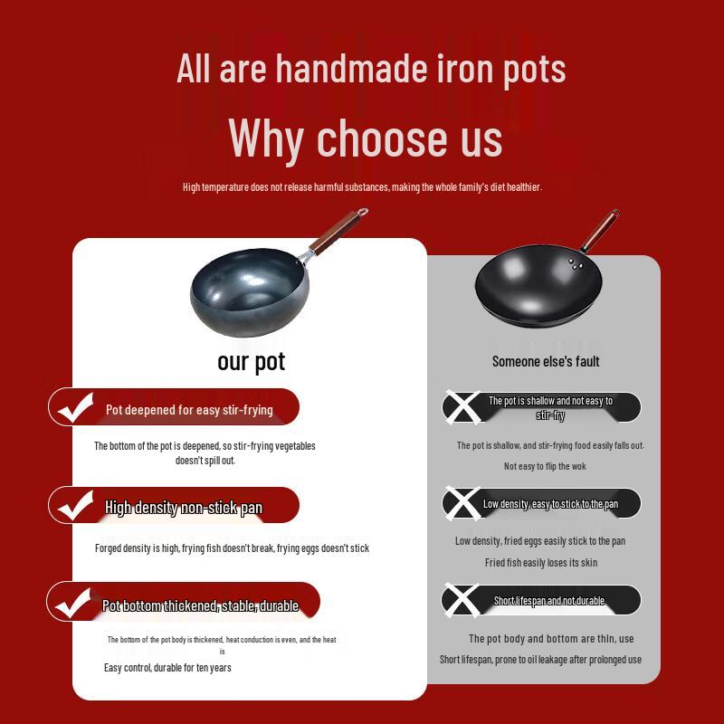 JWD Zhangqiu Iron Wok - Auspicious Design