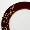 NARUMI Maroon Gold Arabesque Stylish A La Carte Dinner Made In Plate, Design, 27cm, Brown, Plate, Japan, 51640-1557