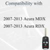 Key Fob Keyless Entry Fits For Acura MDX RDX 2007 2008 2009 2010 2011 2012 2013 Remote Control Flip Key Replacement N5F0602A1A 35111-STX-326 4 Button