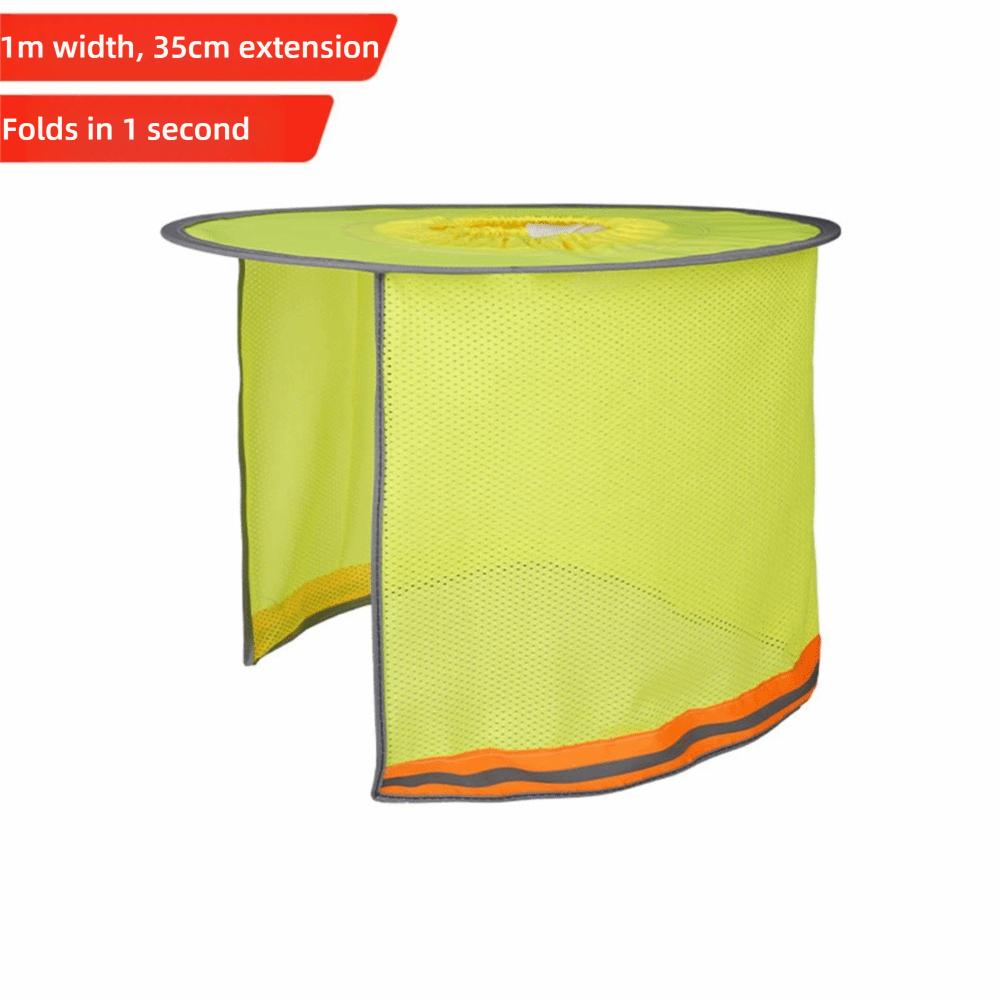With Reflective Stripe Safety Hat Cap Visor Foldable Neck Shield Work Safety Helmet Cap