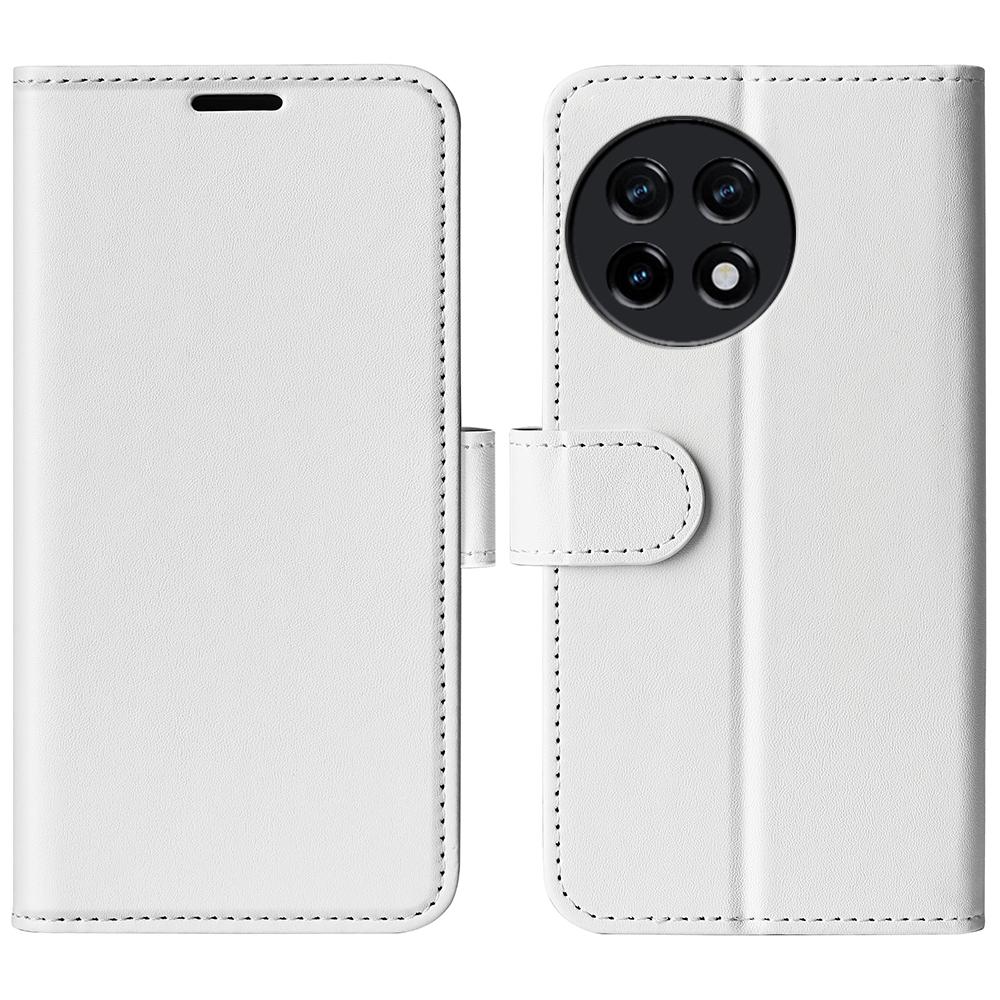 

For OnePlus Ace 2 5G/11R 5G Shockproof Crazy Horse Texture Case Leather Wallet Stand Flip Cover White