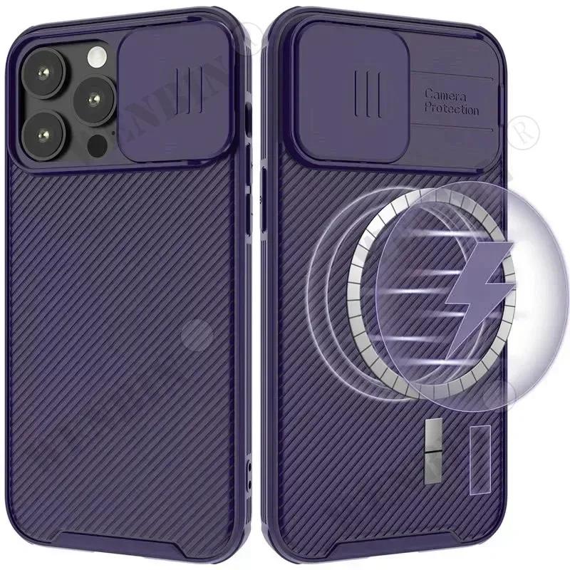 Magnetický obal pro iPhone 16 15 14 13 12 Pro Max Plus 11 Mini Ochrana okna čočka Nárazuvzdorný Ochranný Kryt