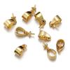 20pcs Stainless Steel Pearl Pendants Eye Pins Bail Top Drilled Beads End Caps Pendants Charms Connectors for Jewelry Making DIY