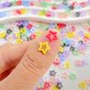 100Pcs Cute Mini Cartoon Colorful Christmas Stars Nail Art Flat Back Rhinestone DIY Manicures Appliques Accessories Crafts