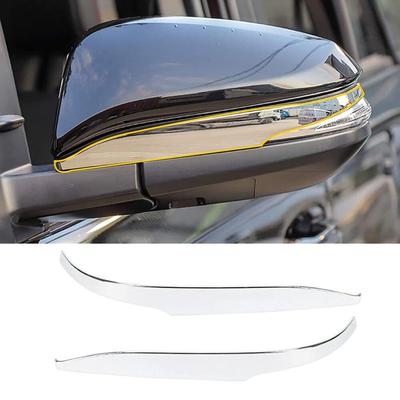 Voor LHD Toyota Highlander RAV4 2013-2018 ABS Chroom Zijspiegel Strip Cover Deurvleugel Buitenste Afwerking Plaksticker