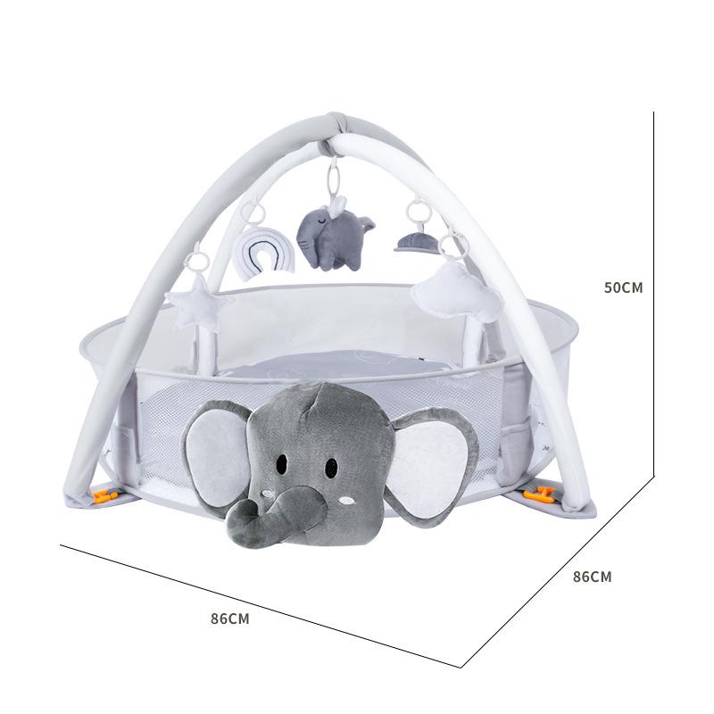 Elefant Baby-Laufstall mit Bällenbad & Krabbelmatte - Spielzeug & Geschenke für 0-3 Jahre