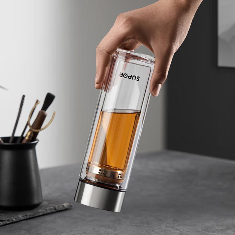 SUPOR 330ml Double-Layer Borosilicate Glass Insulated Tea Cup