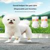 20 Pcs Pet Disposable Foot Covers Non Woven Dog Leg Covers Waterproof Non Slip Outdoor Leave In Pet Shoes