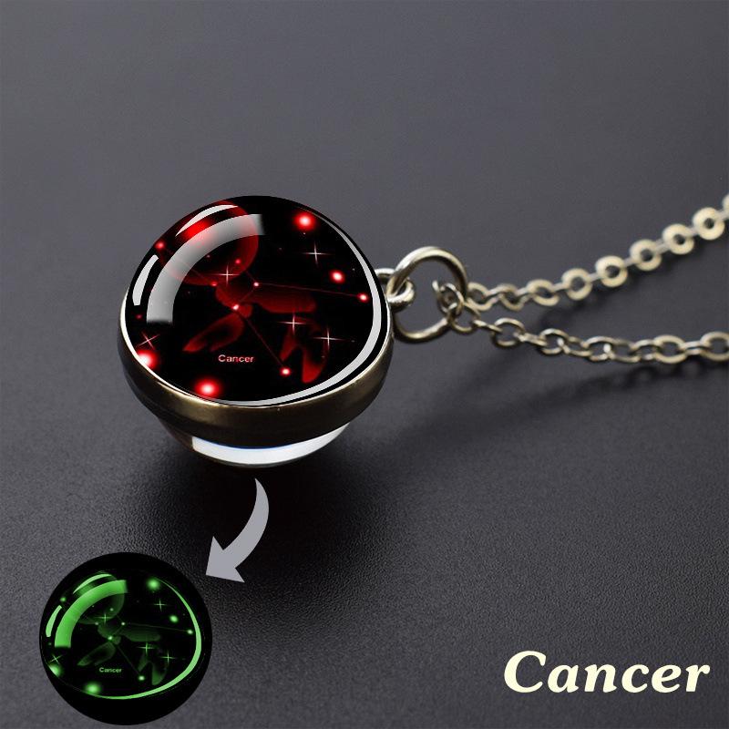 Pendant Luminous Zodiac Signs-star Ball, Stylish Men's Necklace
