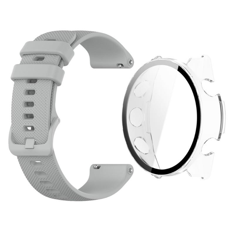 Watch Band with PC Case for Garmin Forerunner 970 Forerunner 570 42mm 47mm Silicone Strap Bracelet