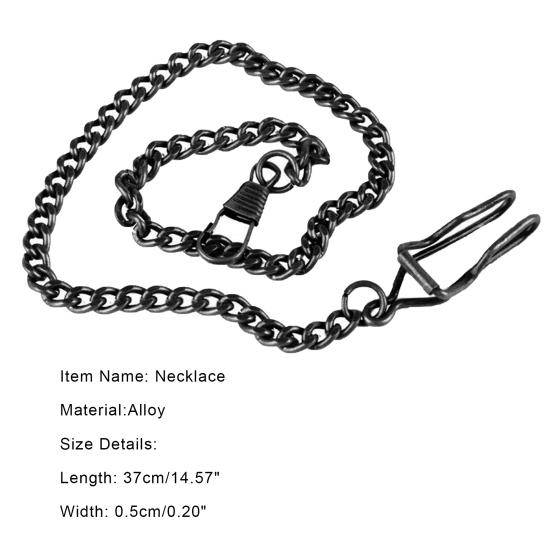 Colar durável com corrente de elo, joia de cor sólida para presente