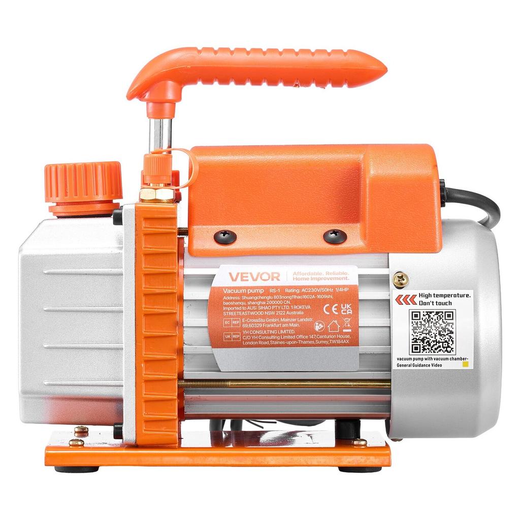 11.36 L Vacuum Chamber with Pump, 3.5 CFM 99 L/min, Single Stage Vacuum Pump, Stainless Steel Degassing Chamber Kit, Tempered Glass Lid, 1.5 M Hose,