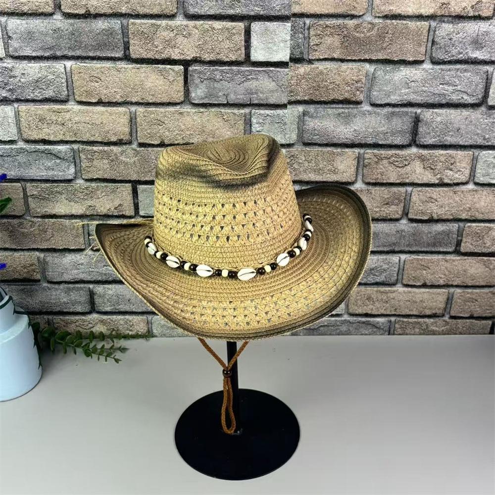 European and American accessories, western cowboy hat, retro ethnic style jazz hat, spring and summer men's and women's sunscreen hollow sun hat