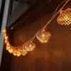 Metal Heart Led Lights - 4 Meter, 14 LED Warm Yellow Heart Shape Lights for Decoration, Decorations Lights