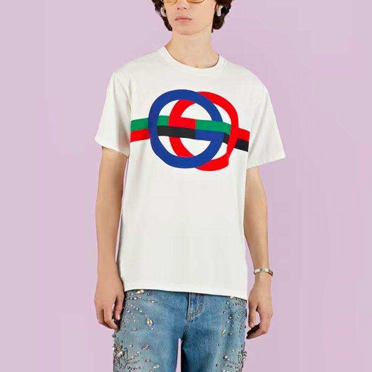 Previous Season Round Gg print T-shirt 548334-XJE7S-9095