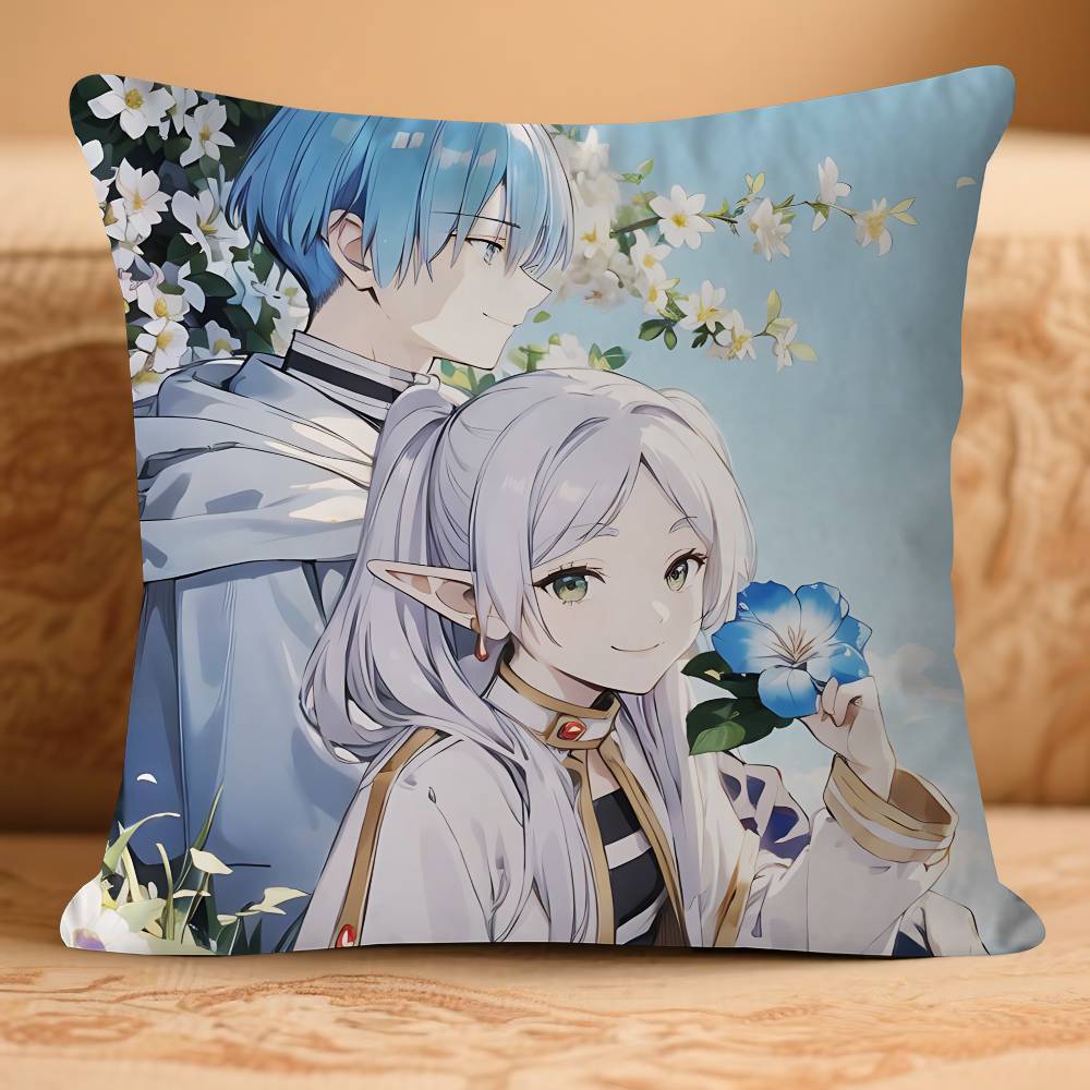 

Anime F-FrierenS Pillow Case Removable Washable Cushion Cover – All-Season Soft Linen 16x16Inch