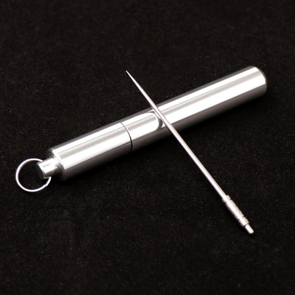 Titanium Alloy Portable Toothpick Metal Toothpick Creative Aluminum Alloy Toothpick Tube Toothpick Box