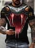 Fashion 3D Snake Printed T Shirt for Men Funny Animal Pattern Oversized T-Shirt Summer Hip Hop Trend Clothing Casual O-Neck Tops