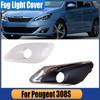 For Peugeot 308S 2015-2016 Car Accessories Front Bumper Fog Light Cover Cap Auto Foglamp Housing Trim Frame Shell Garnish Hood