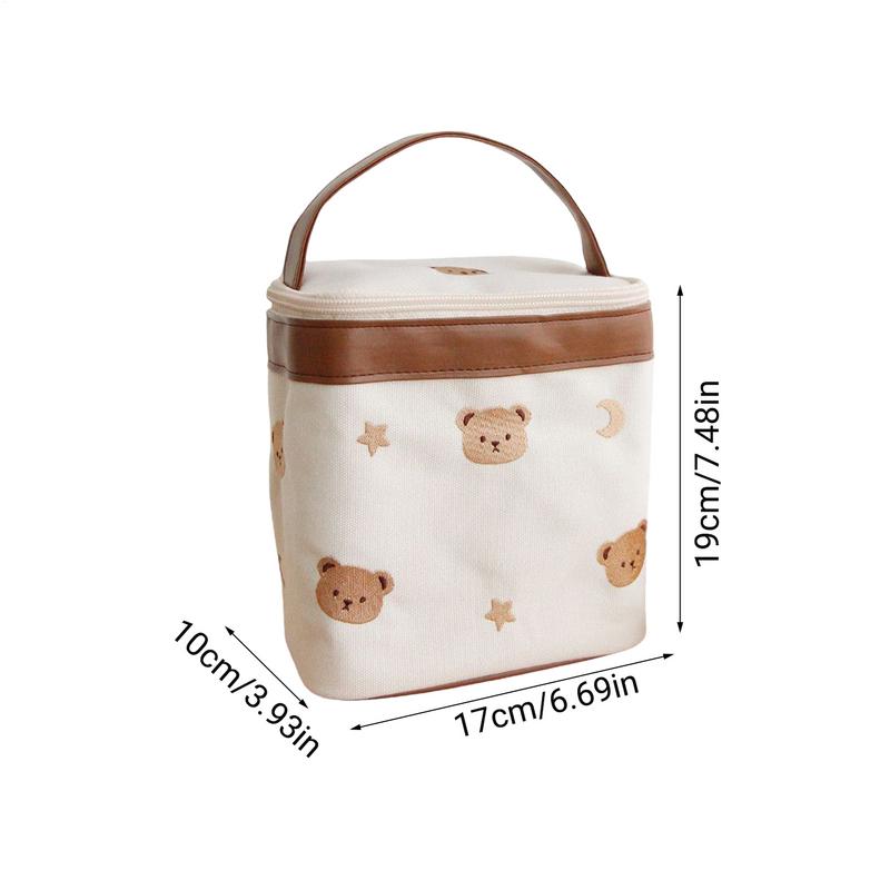 Portable Thermal Lunch Bags For Women Reusable Foldable Work Meal Carrier Travel Food Storage Bag For Picnic Camping Outdoor