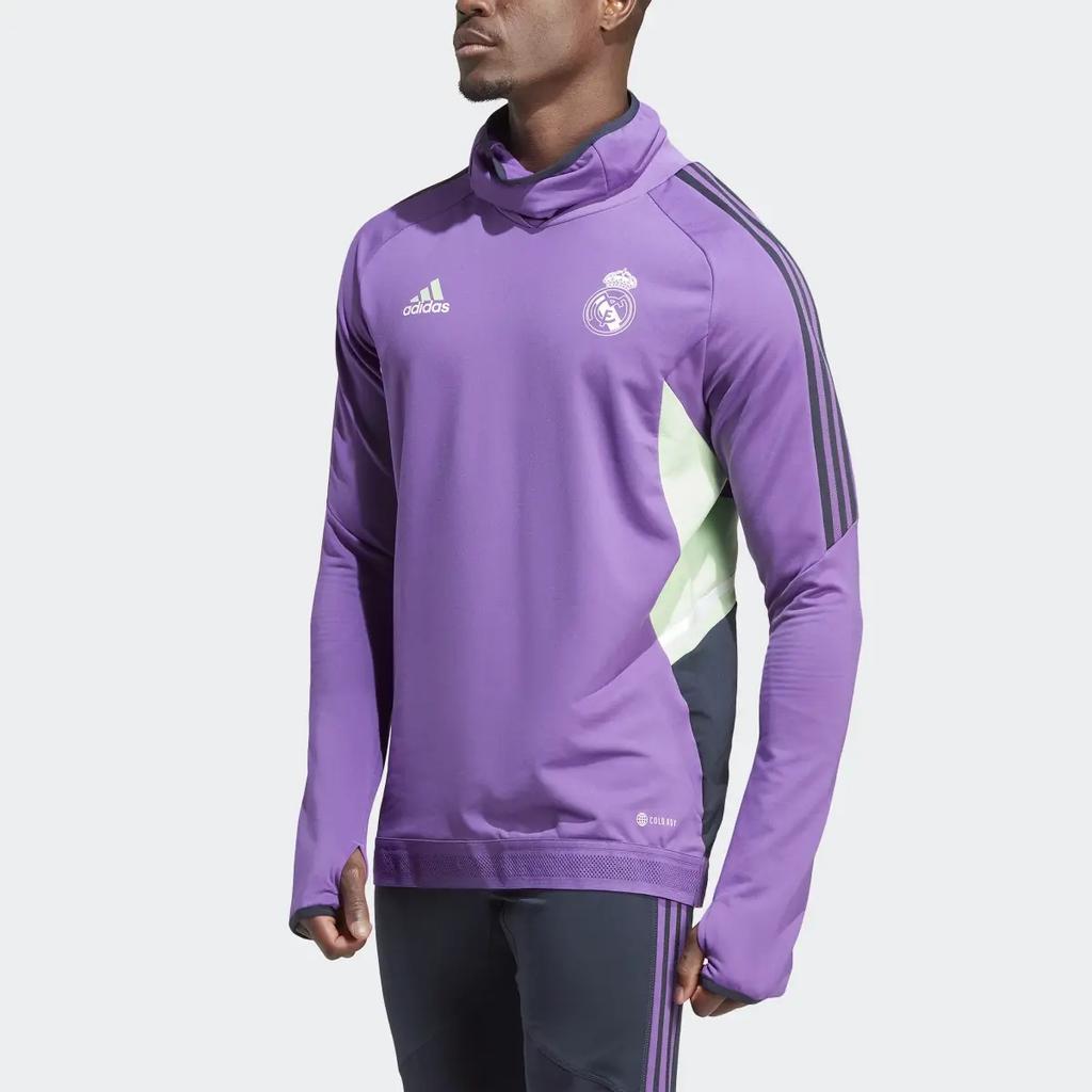 Adidas Real Madrid Pro Training Top Long Sleeve Football Shirt Unisex tops Purple HT8795