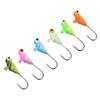 6Pcs Ice Fishing Jigs Fishing Lures Mini Jig Head Baits Carbon Steel for Winter Outdoor004