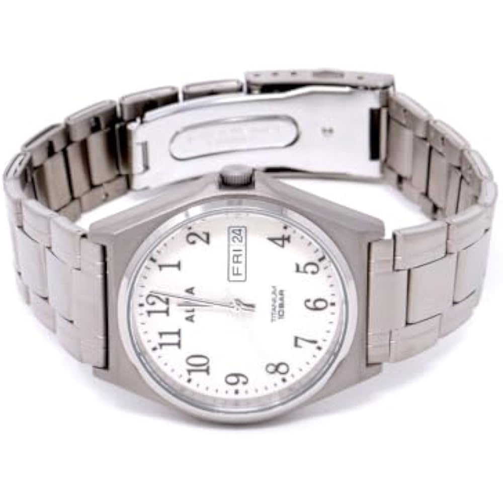 Seiko Watch Alba Watch Men's Quartz Stainless Steel Titanium for Everyday Use Reinforced Waterpro...