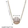 Baseball Short Pendant Necklace Basketball Football Volleyball Ball Pendant Chain Necklace Fashion Jewelry for Fan of Ball ames